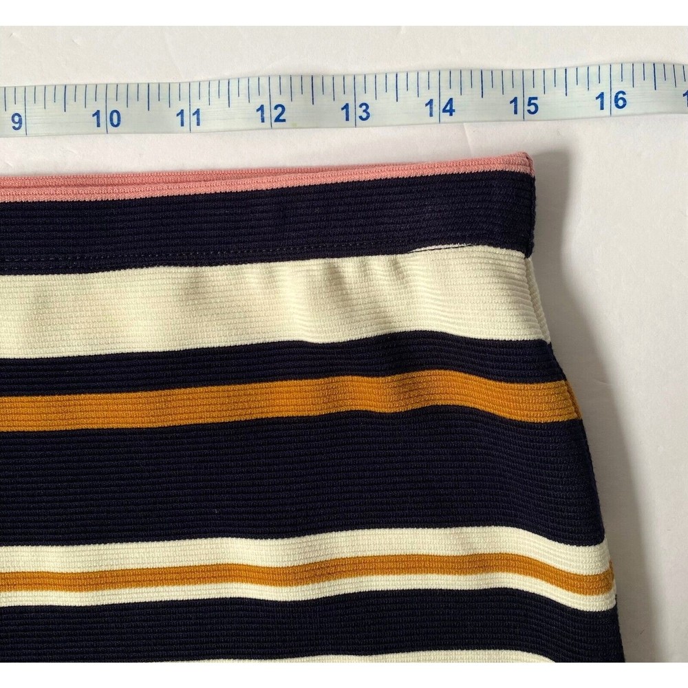 Max Studio Skirt Womens Small Multicolor Stripes NWT Stretch Career - Picture 8 of 11